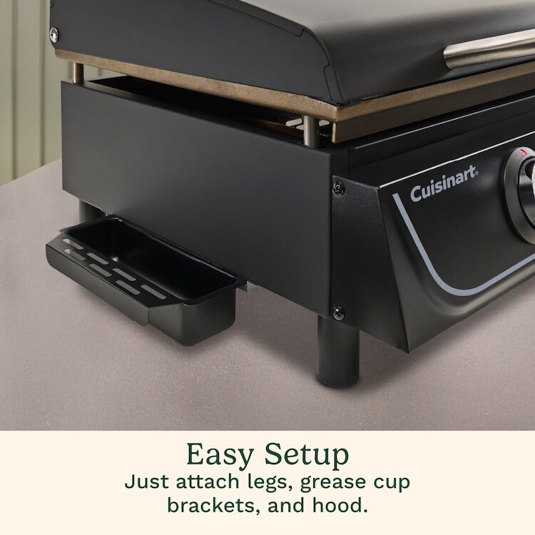 22" Tabletop Gas Griddle with Hood | Cuisinart Portables | Cuisinart Outdoors