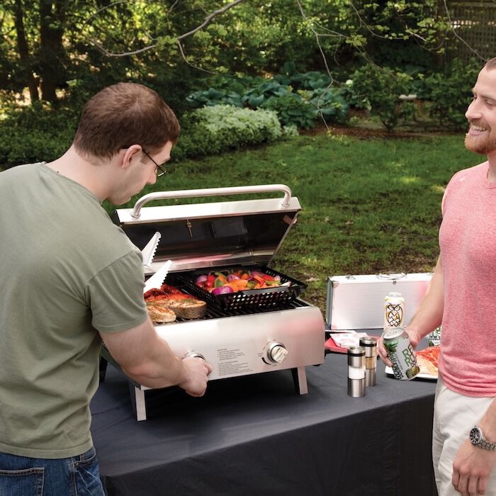 Chef's Style Stainless Tabletop Grill | Cuisinart Portables | Cuisinart Outdoors