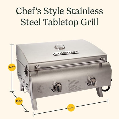 Chef's Style Stainless Tabletop Grill | Cuisinart Portables | Cuisinart Outdoors