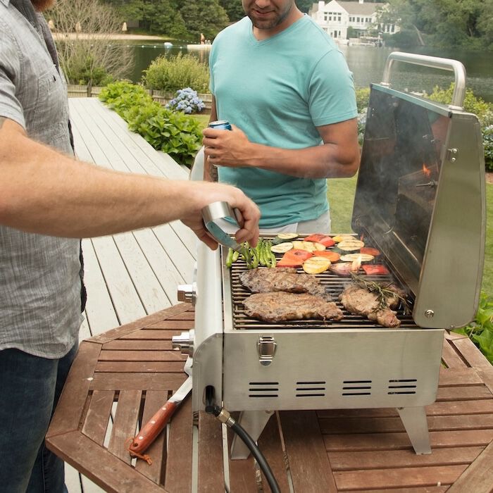 Chef's Style Stainless Tabletop Grill | Cuisinart Portables | Cuisinart Outdoors