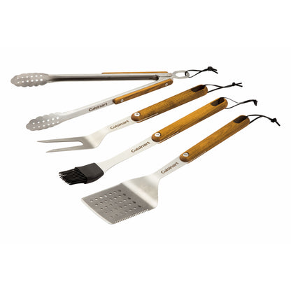 4 Piece Ash Wood Grill Tool Set | Cuisinart Outdoors