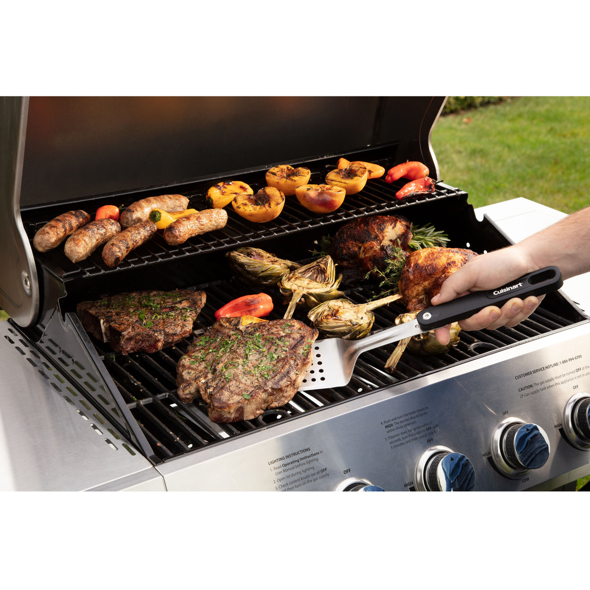 4 Piece Ash Wood Grill Tool Set | Cuisinart Outdoors