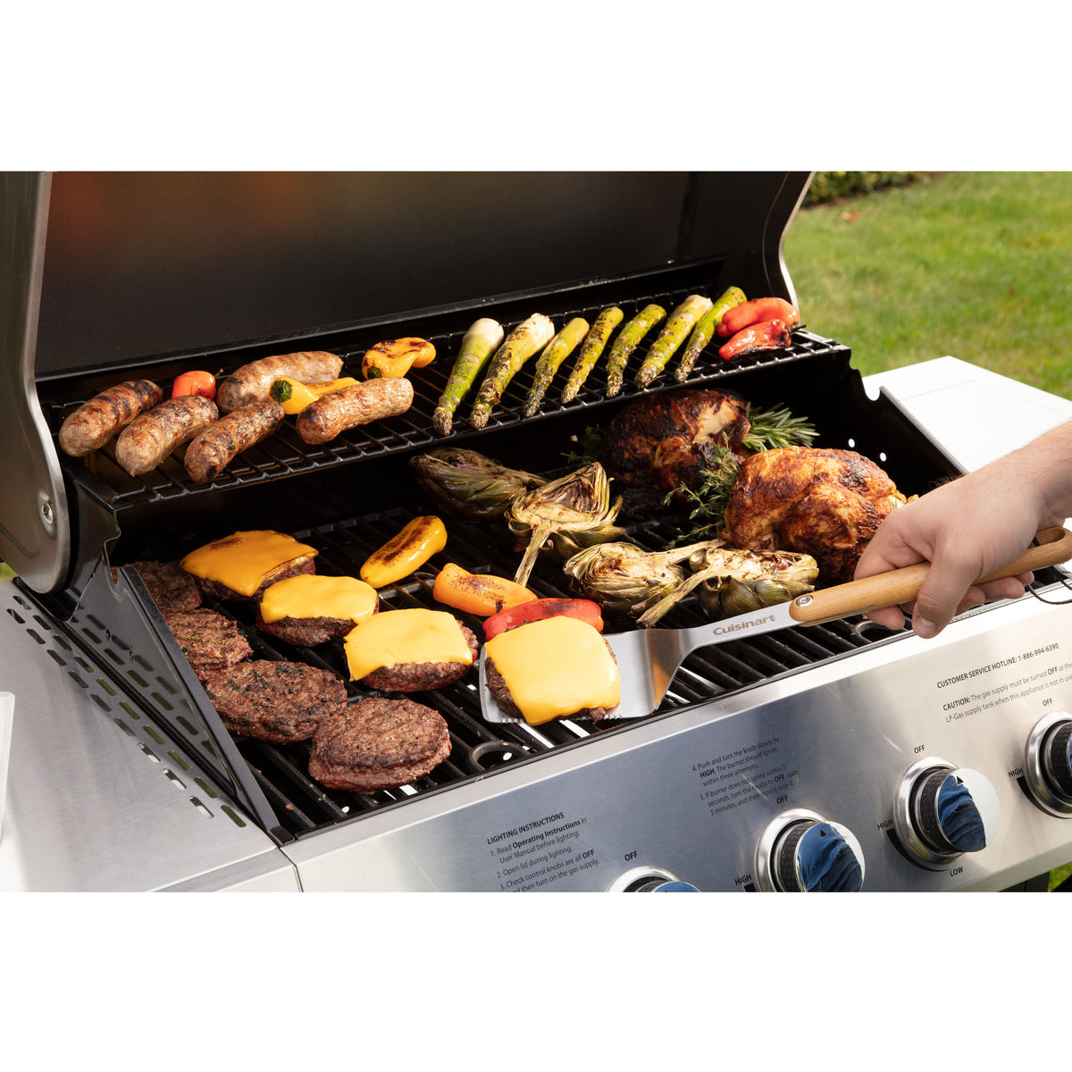 4 Piece Ash Wood Grill Tool Set | Cuisinart Outdoors
