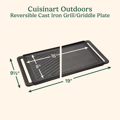 Reversible Cast Iron Grill/Griddle Plate | Cuisinart Outdoors