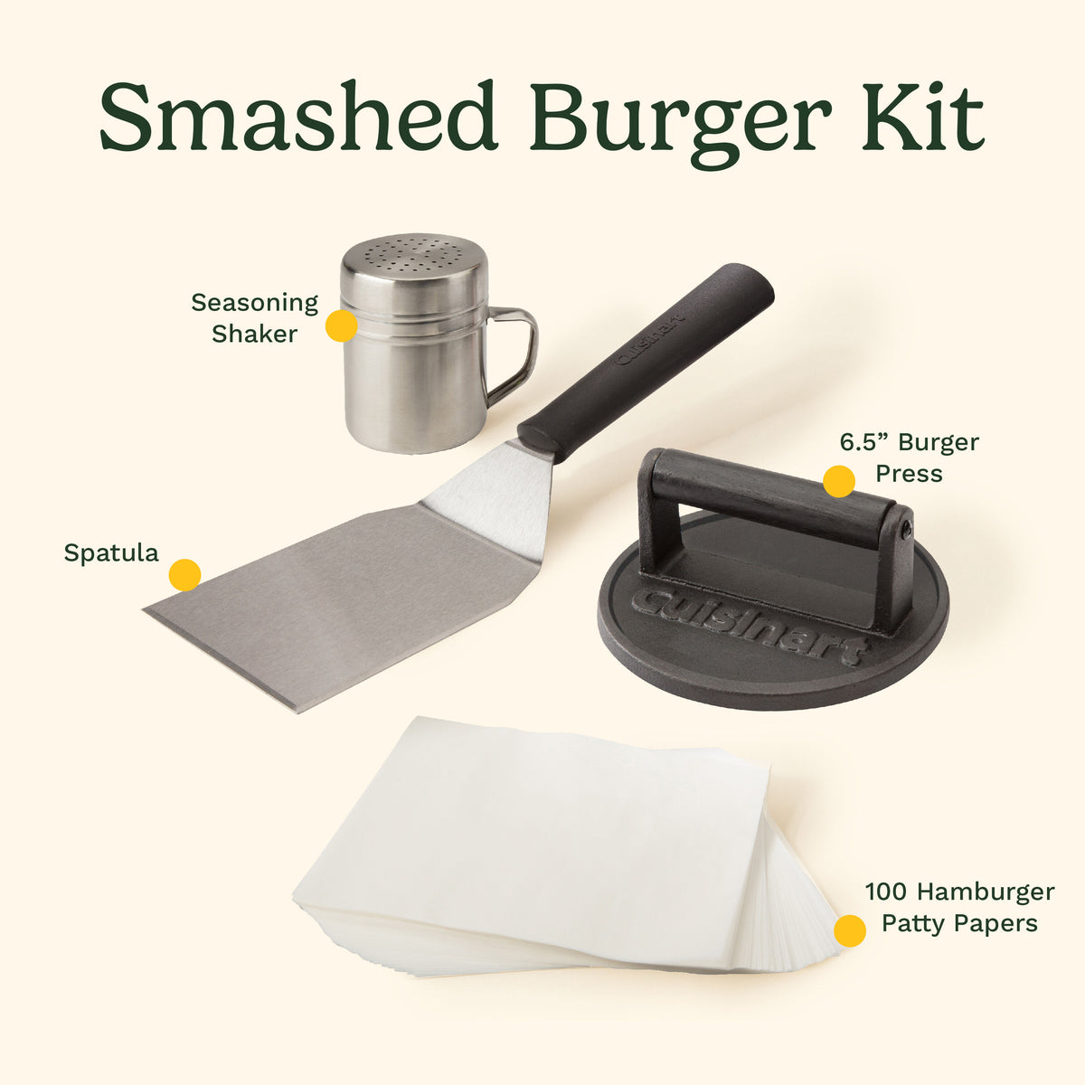Smashed Burger Kit | Cuisinart Outdoors