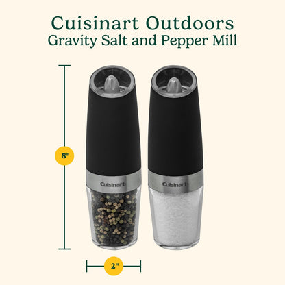 Gravity Salt and Pepper Mill | Cuisinart Outdoors