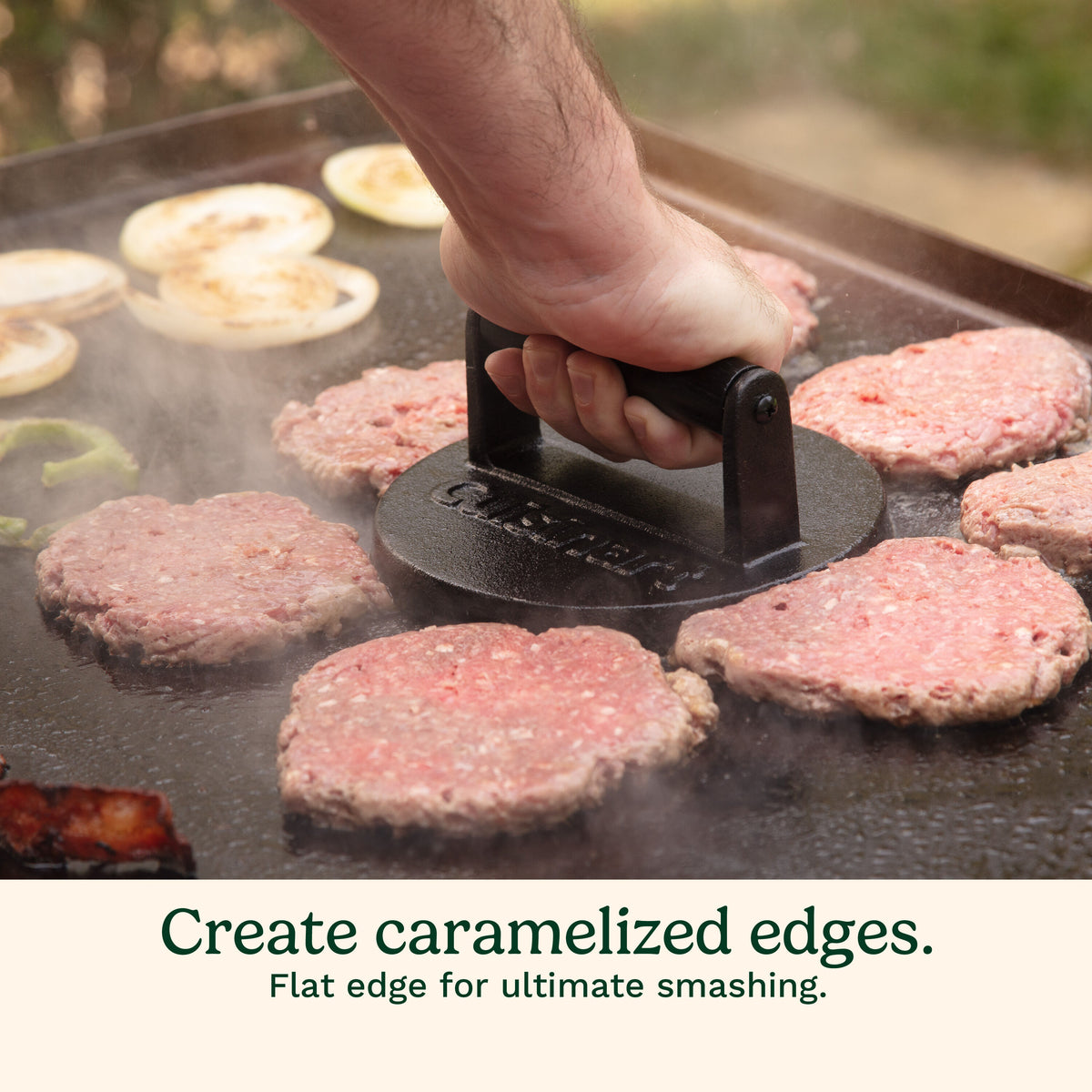 Cast Iron Smashed Burger Press | Cuisinart Outdoors