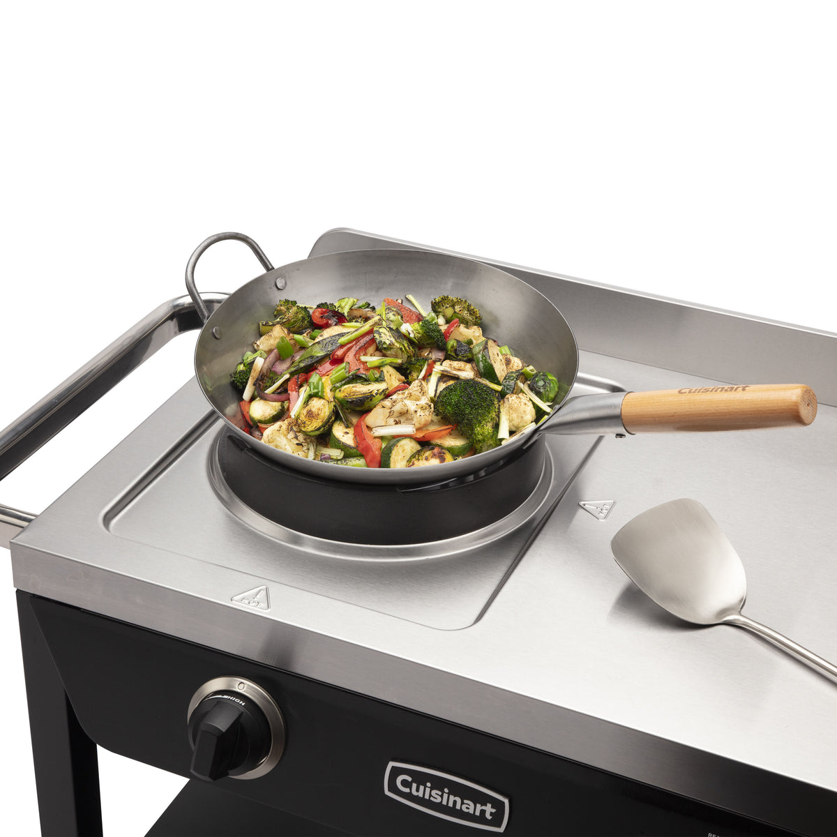 12" Carbon Steel Hammered Wok (Round) | Cuisinart Outdoors