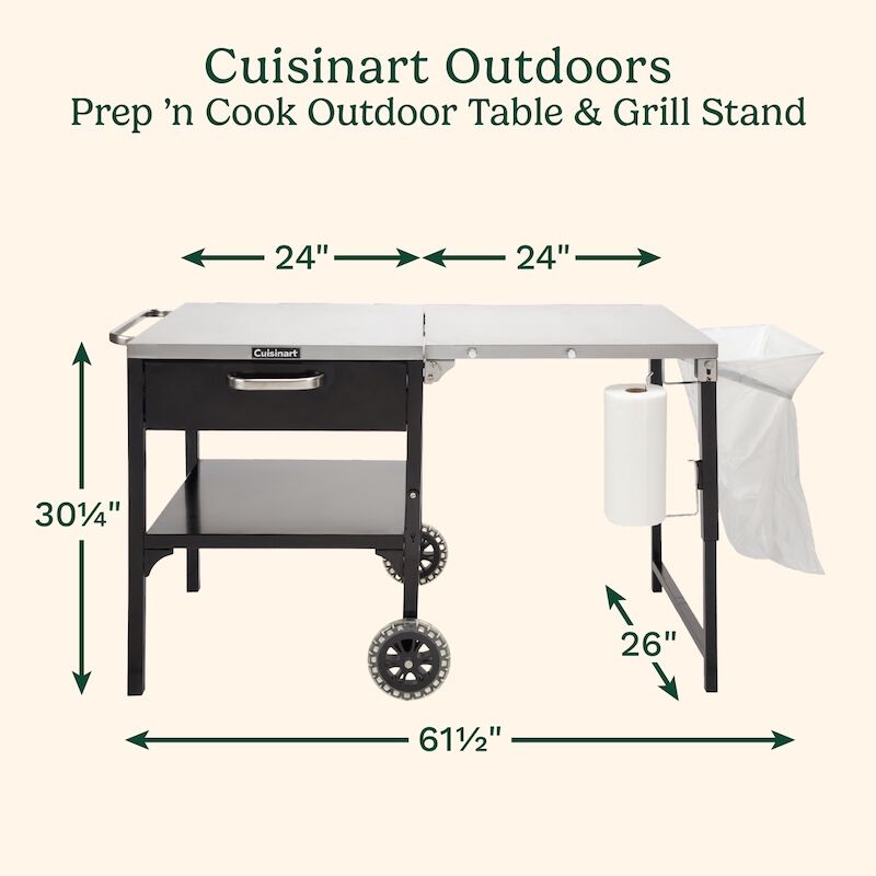Prep 'n Cook Outdoor Table & Grill Stand | Cuisinart Covers and Stands | Cuisinart Outdoors