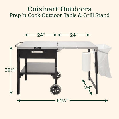 Prep 'n Cook Outdoor Table & Grill Stand | Cuisinart Covers and Stands | Cuisinart Outdoors