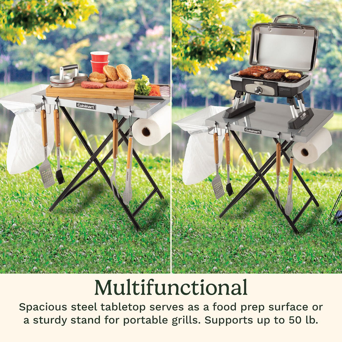 Fold 'n Go Prep Table & Grill Stand | Cuisinart Outdoors